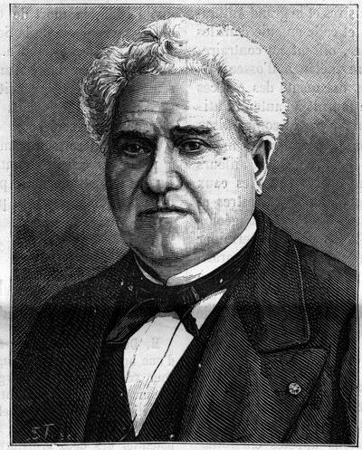 Retrato de Paul Gervais (1816-1879), zoólogo y paleontólogo francés. Grabado en "La Nature" de Unknown artist