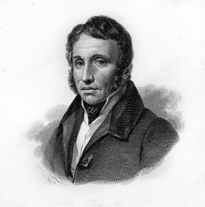 Retrato de Paul Louis Courier, panfletista y epistolario francés (1772-1825), grabado del siglo XIX de Unknown artist