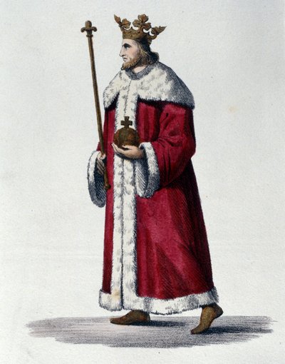 Retrato de Pepin III conocido como Pepin el Breve (714-768) rey de Francia. de Unknown artist