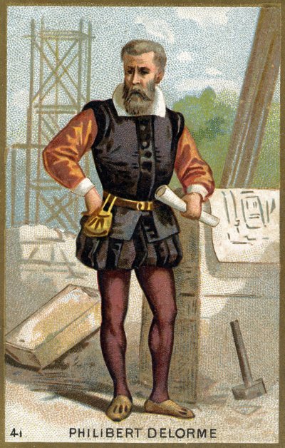 Retrato de Philibert Delorme (1510-1570) arquitecto, diseñador y teórico francés. de Unknown artist
