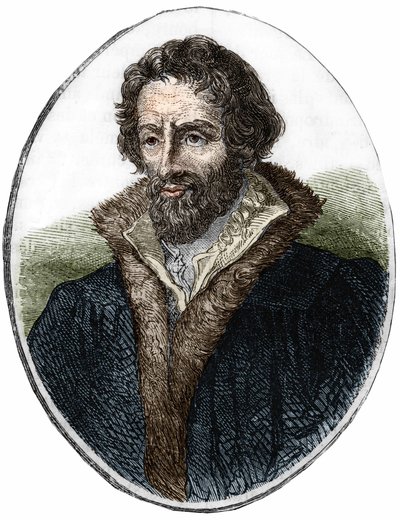 Retrato de Philipp Melanchton (Melanchthon) (1497-1560), reformador religioso alemán. Grabado del siglo XIX de Unknown artist