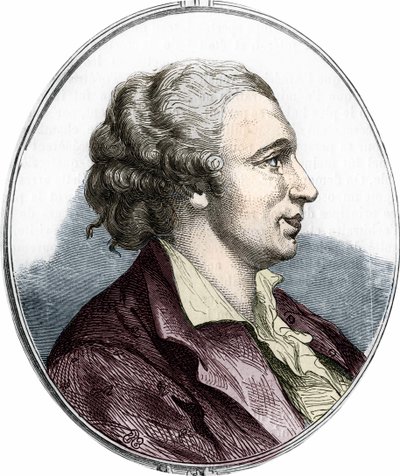 Retrato de Pierre Augustin Caron de Beaumarchais (1732 - 1799) escritor y dramaturgo francés. Grabado de 1866 de Unknown artist
