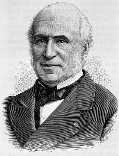 Retrato de Pierre Charles Chesnelong (1820 - 1899). Grabado de finales del siglo XIX en “Histoire de France” de H. Martin de Unknown artist