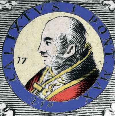 Retrato del Papa Calixto I, papa nacido en 155 (Papa San Calixto) de Unknown artist