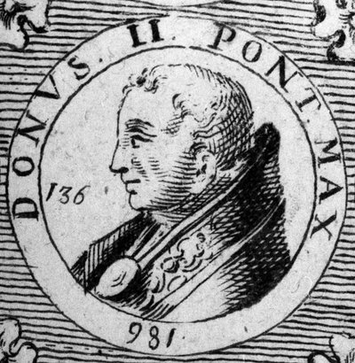 Retrato del Papa Donus II (Papa 973) de Unknown artist