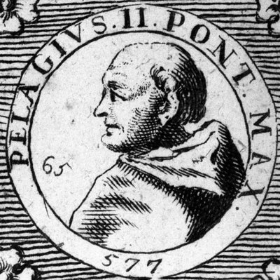 Retrato del Papa Pelagio II (520-590) de Unknown artist