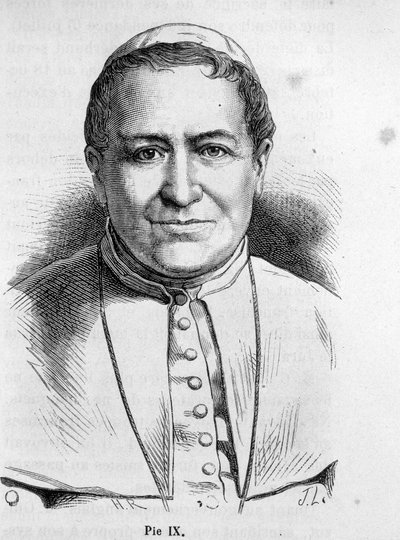 Retrato del Papa Pío IX (1792 - 1878) de Unknown artist