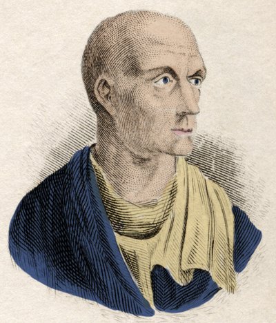 Retrato de Publio Cornelio Escipión (Escipión el Africano), un estadista romano, nacido en 235 a.C. y fallecido en 183 a.C. Grabado del siglo XIX. de Unknown artist