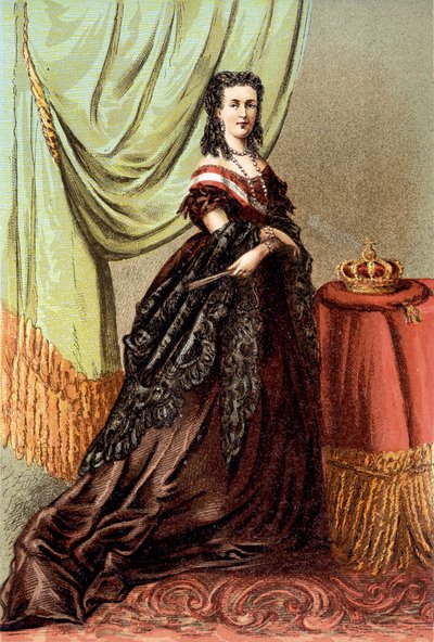 Retrato de la Reina María Henriette de Austria, esposa de Leopoldo II, Rey de los Belgas de Unknown artist