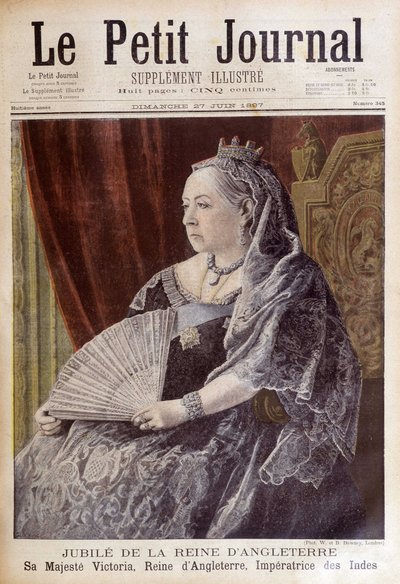Retrato de la Reina Victoria en ocasión de su jubileo - en "Le Petite Journal" del 27/06/1897 de Unknown artist