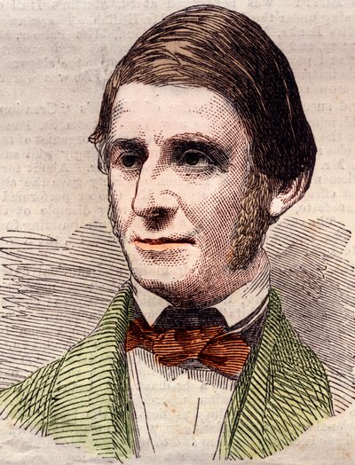 Retrato de Ralph Waldo Emerson (1803-1882), ensayista, filósofo, poeta estadounidense. Grabado en “The Illustrated London News” del 20 de marzo de 1858. de Unknown artist