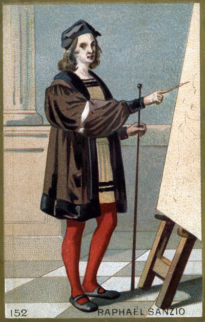 Retrato de Rafael (Raffaello Sanzio 1483 - 1520). Cromolitografía de finales del siglo XIX de Unknown artist