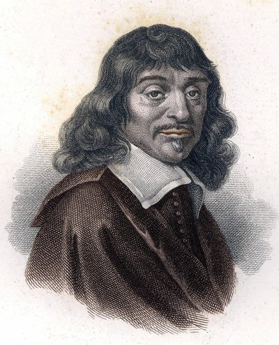 Retrato de René Descartes, grabado del siglo XIX de Unknown artist