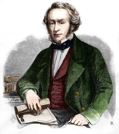 Retrato de Richard Cobden. Economista y político británico (1804 -1865). Grabado de 1866. de Unknown artist