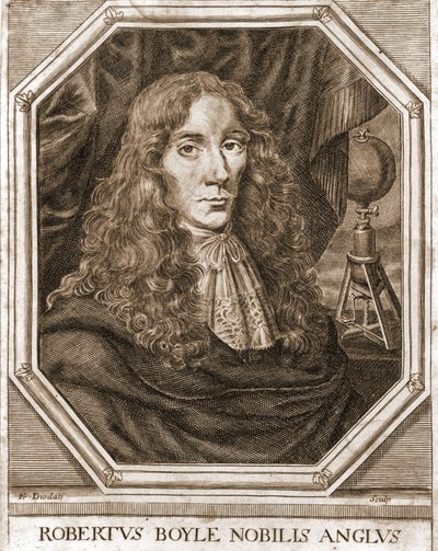 Retrato de Robert Boyle (1627 - 1691), físico y químico irlandés de Unknown artist