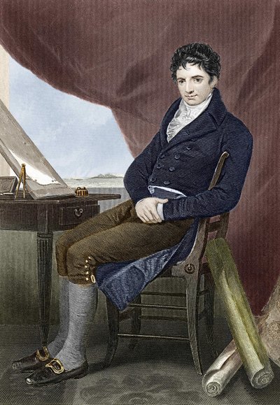 Retrato de Robert Fulton (1765 - 1815), mecánico naval estadounidense (Nautilus) de Unknown artist