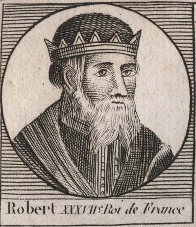 Retrato de Roberto I (866-923), Rey de Francia Occidental de 922 a 923, grabado de “Instruction sur l