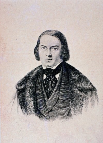 Retrato de Robert Schumann (grabado) de Unknown artist