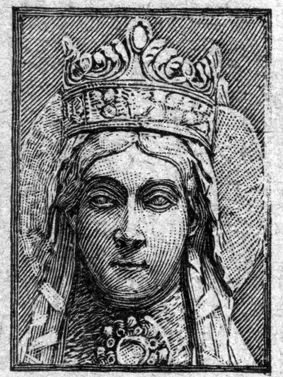 Retrato de Santa Clotilde Mujer por Clovis I. (470-548) de Unknown artist