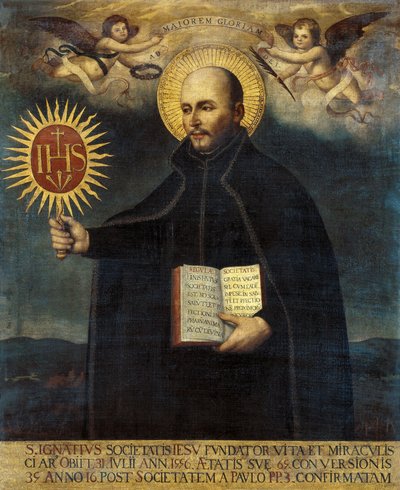 Retrato de San Ignacio de Loyola (1491-1556) de Unknown artist