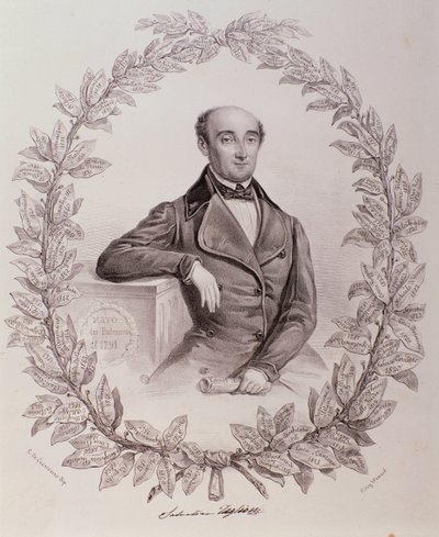 Retrato de Salvatore Taglioni (grabado) de Unknown artist