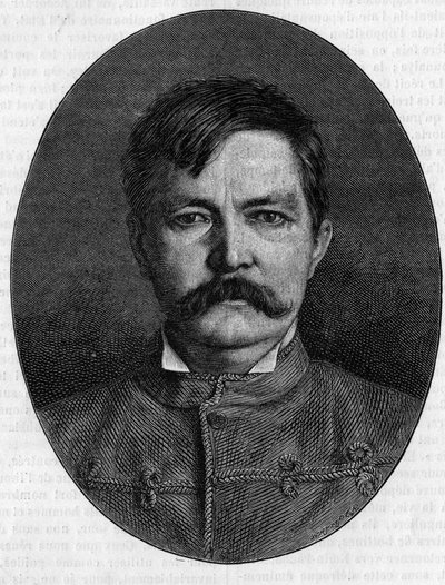 Retrato de Sir Henry Morton Stanley, seudónimo de John Rowlands (1841-1904), explorador y periodista británico. Grabado en 