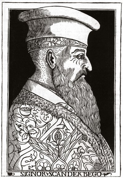 Retrato de Skanderbeg (1403 - 1468), guerrero albanés de Unknown artist