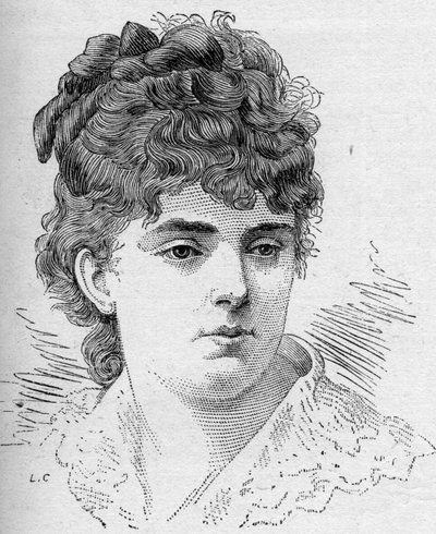 Retrato de Sophie Croizette, comediante francesa, miembro de la Comédie Française de 1868 a 1882. Grabado en "Le Monde Illustré" n°1168 del 16 de agosto de Unknown artist