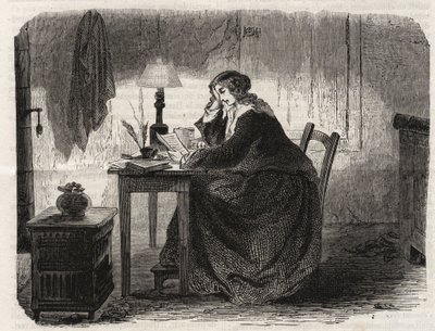 Retrato de Sophie Germain (1776-1831) matemática francesa - grabado de 1860 de Unknown artist