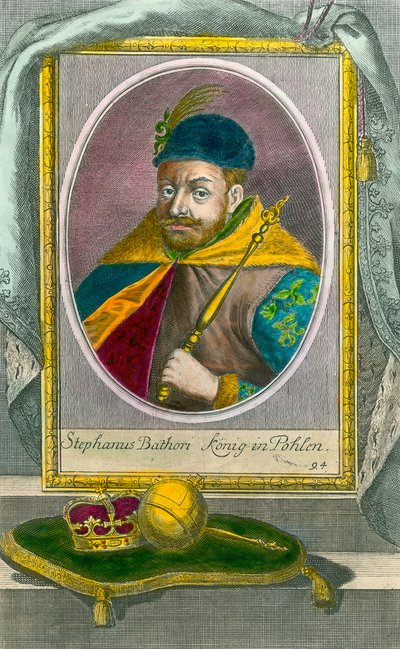Retrato de Esteban Báthory, Rey de Polonia de Unknown artist