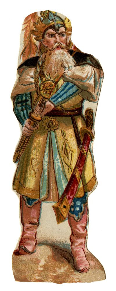 Retrato de Tamerlán (1336-1405) (o Timur Lang, "Timur el cojo"). Cromolitografía, finales del siglo XIX de Unknown artist