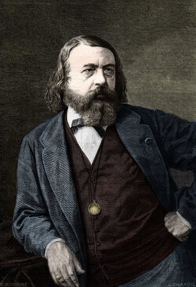 Retrato de Théophile Gautier (1811-1872), escritor francés. de Unknown artist