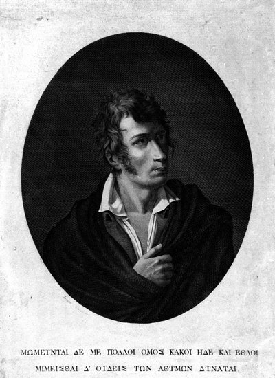 Retrato de Ugo Foscolo (1778 - 1827) de Unknown artist