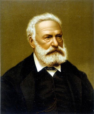 Retrato de Victor Hugo - cromolitografía de Unknown artist