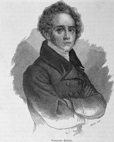 Retrato de Vincenzo Bellini (1801 - 1835), compositor italiano de Unknown artist