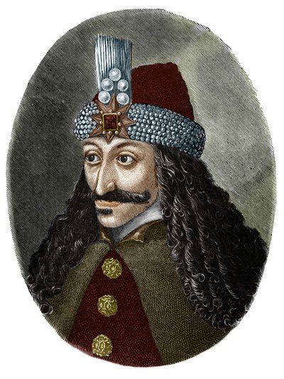 Retrato de Vlad Tepes III el empalador o Drácula (1431-1476) quien inspiró a Bram Stoker el personaje de Drácula, una novela escrita en 1897 de Unknown artist