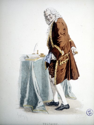 Retrato de Voltaire - grabado de Unknown artist