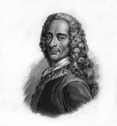 Retrato de Voltaire, grabado del siglo XIX de Unknown artist