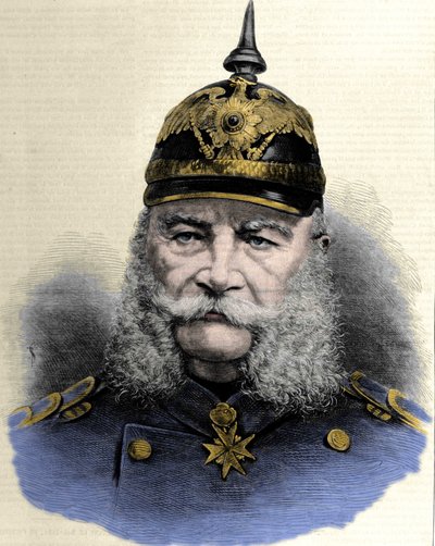 Retrato de Guillermo I (1797-1888), rey de Prusia y emperador de Alemania. Grabado de finales del siglo XIX de Unknown artist