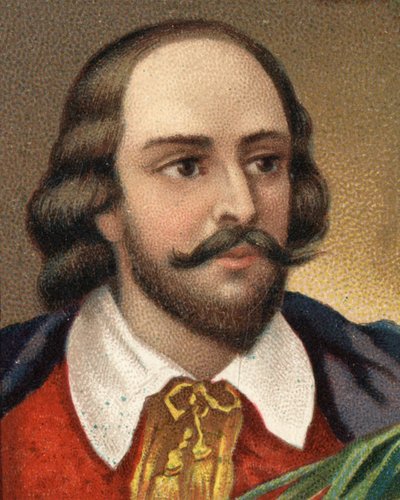 Retrato de William Shakespeare (1564-1616), escritor inglés. Cromolitografía de finales del siglo XIX de Unknown artist