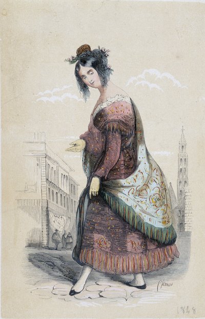 Retrato de una gitana de Sevilla de Unknown artist
