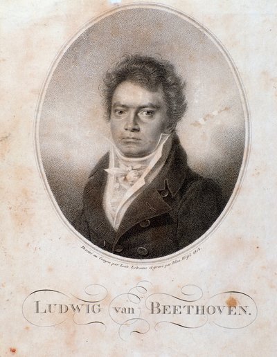 Retrato del compositor alemán Ludwig van Beethoven (1770-1827) de Unknown artist
