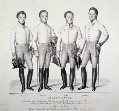 Retrato de los príncipes de la familia Kinsky de Bohemia: Christian, Franz, Carl y Anton de Unknown artist