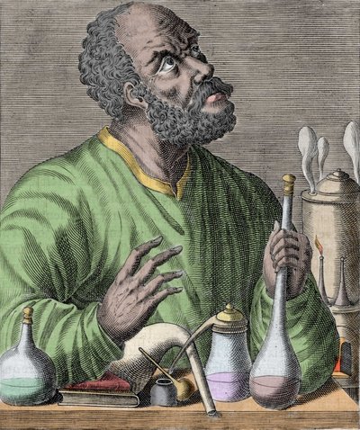 Retrato del químico árabe Geber (Jabir ibn Hayyan) Jabir ibn Hayyan (721-776) de Unknown artist