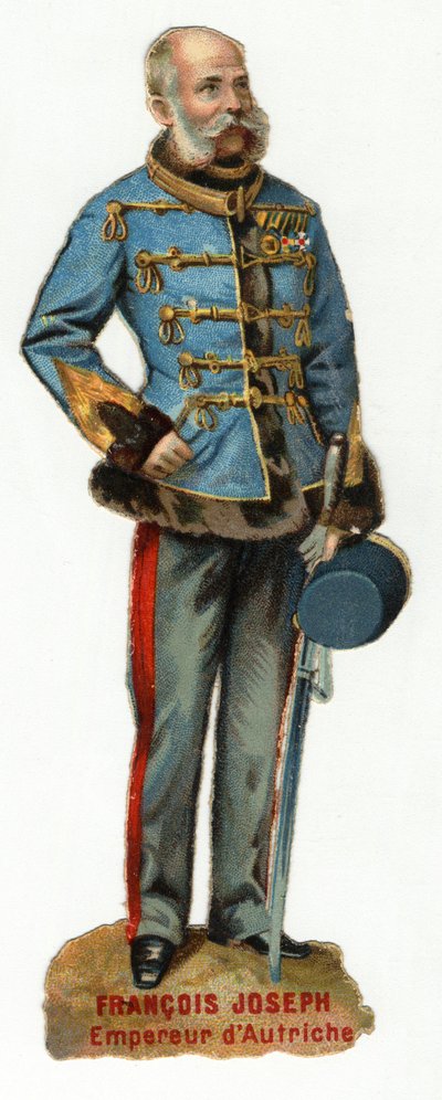 Retrato del Emperador de Austria Francisco José I (1830-1916). Cromolitografía de finales del siglo XIX. Colección privada. de Unknown artist