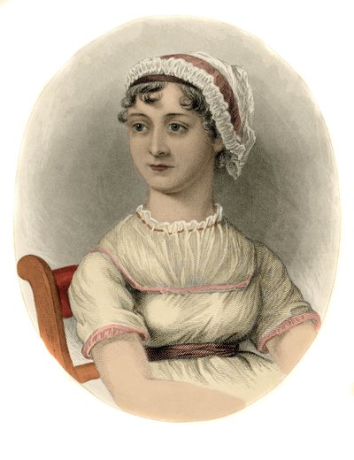 Retrato de la escritora inglesa Jane Austen (1775-1817) Grabado de 1870. de Unknown artist