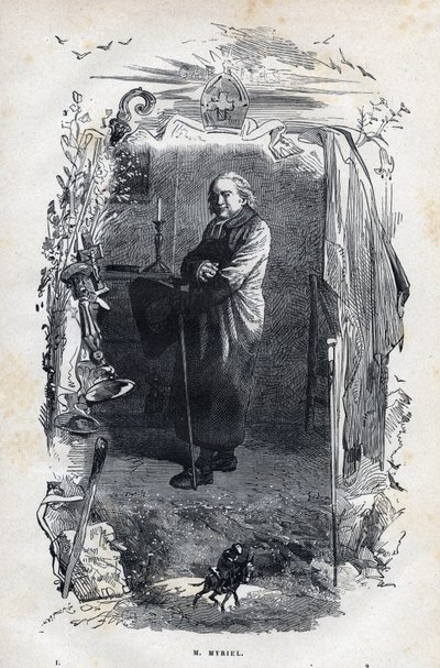Retrato del Obispo Myriel - Ilustración de Gustave Brion (1824-1877) para "Los Miserables - Primera Parte: Fantine" de Victor Hugo (1802-1885) 1862 de Unknown artist