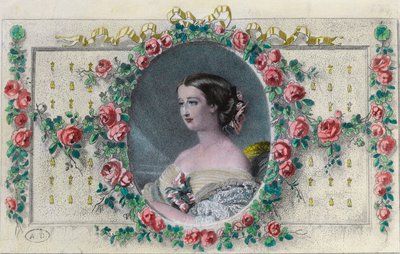 Retrato de la Emperatriz Eugenia de Montijo (1826 - 1920). Grabado del siglo XIX de Unknown artist
