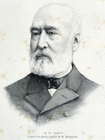 Retrato del político francés Lazare Hippolyte Carnot (1801 - 1888). Grabado después de la fotografía de Mourgeon de Unknown artist