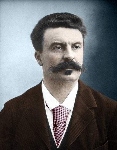 Retrato del escritor francés Guy de Maupassant (1850-1893) de Unknown artist